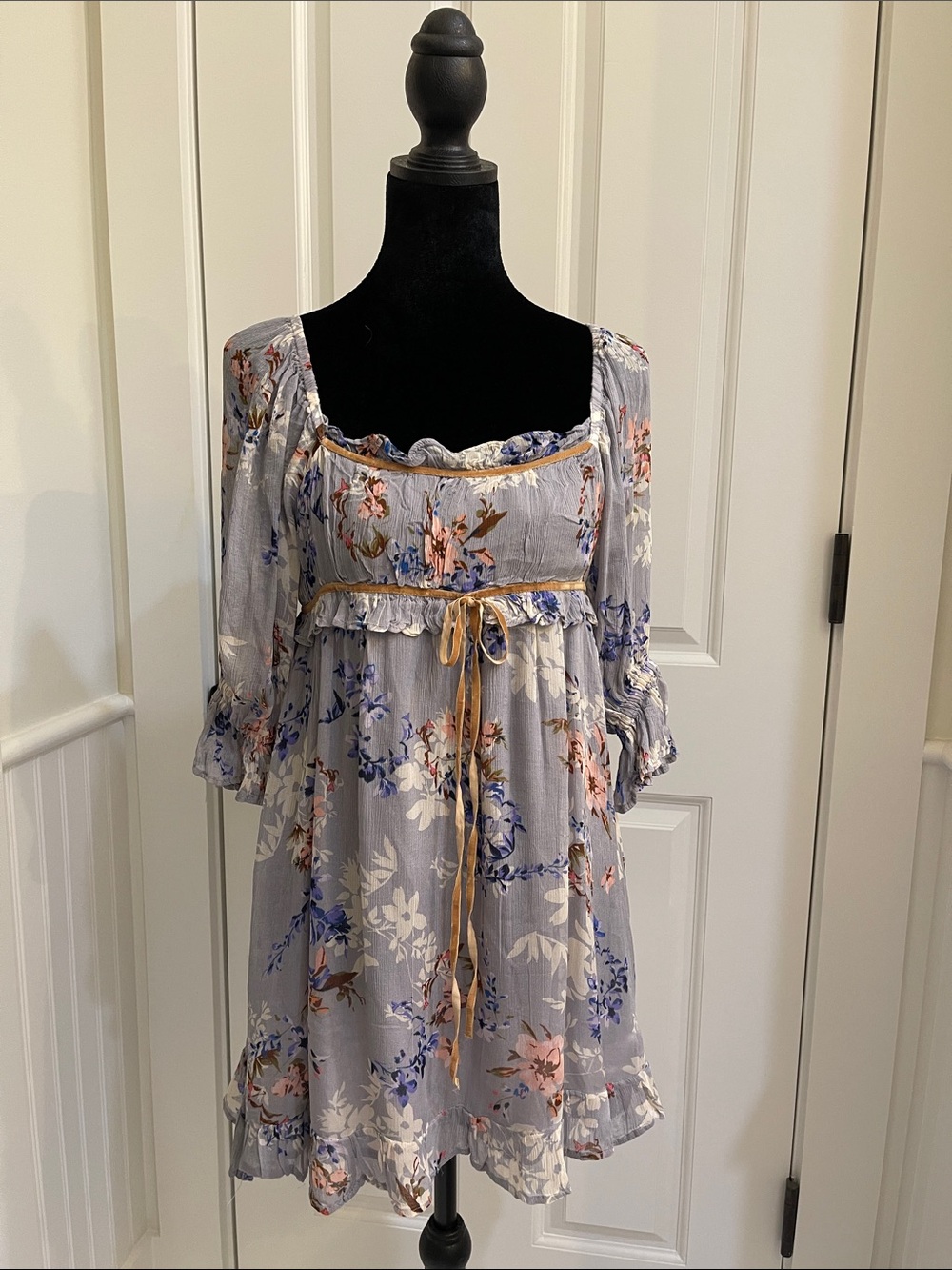 Free People Marney Puffed Sleeves Mini Dress Size XS New Never Worn